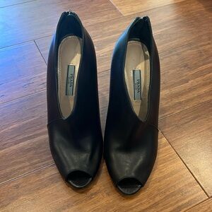 Prada Heeled Peep Toe Booties